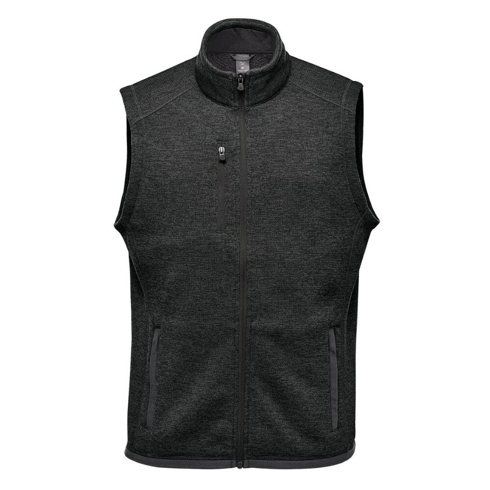 Stormtech Men's Full-Zip Fleece Sweater Black Heather Warm Layering Vest Sz S